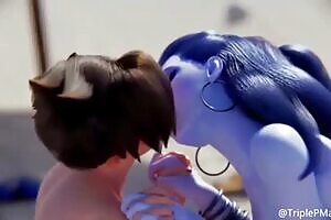 Animated 3D Lesbian Yuri Kissing Hentai Compilation